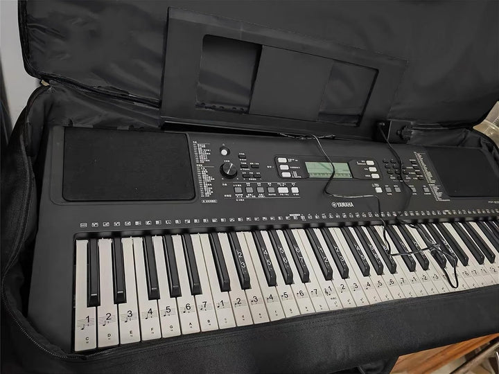 Azatemgo Keyboard Tasche，Keyboardtasche 61 Tasten，Rucksackgurte verstellbar，für E-Klaviere, 600D Oxf