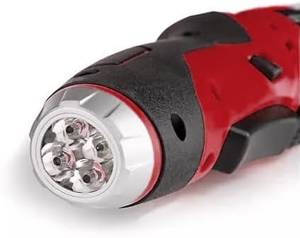 Baricus Akkuschrauber 3,6V - Akku-Stabschrauber - Drehmoment: 3,5 Nm - B-Ware (red), Red
