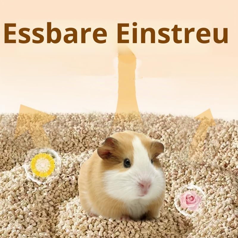 Hamster-Einstreu, Staubfreie Maiskolben-Pellets für Haustierbett, Kaninchen, Eichhörnchen, Hamster,