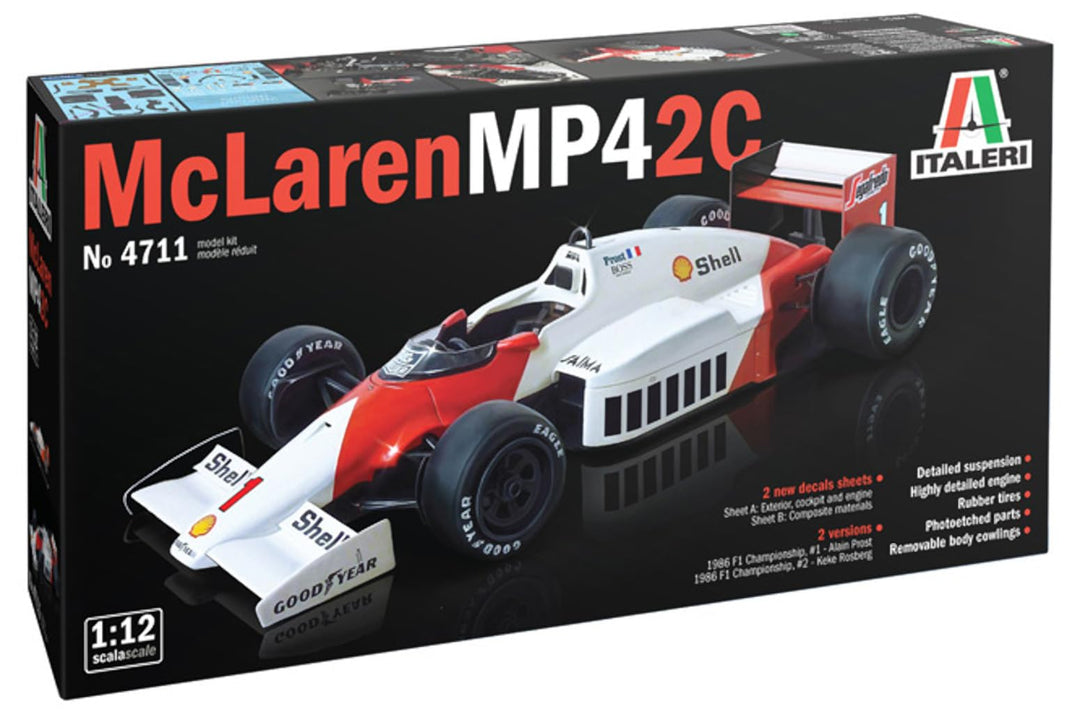 Italeri 4711S 1:12 Mc Laren MP4/2C Prost/Rosberg - Modellbau, Bausatz, Standmodellbau, Basteln, Hobb