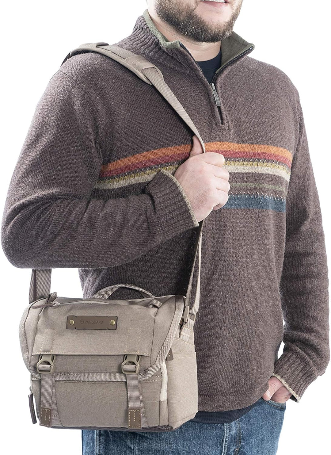 Vanguard VEO RANGE21M BG Umhängetasche für spiegellose/CSC Kamera, Beige VEORANGE21MBG Umhängetasche