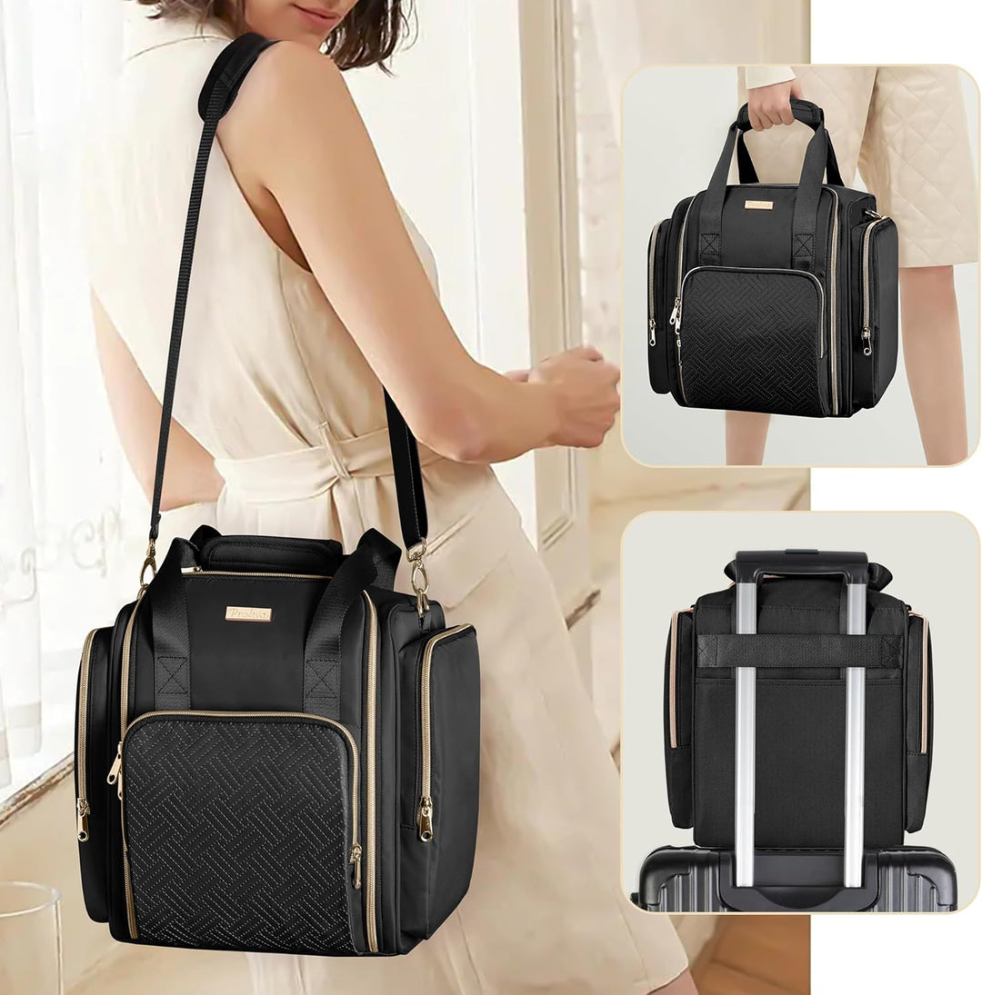 Grosse Makeup Tasche Reisetasche mit 5 Innentaschen, Kosmetiktasche Kosmetikkoffer Make up Organizer