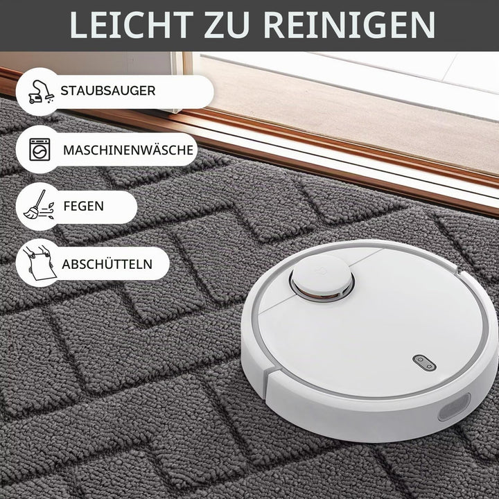 Innen Aussen Fussmatte 50 x 150 cm, Schmutzfangmatte rutschfest Fussmatte Innen Waschbar Eingangstep
