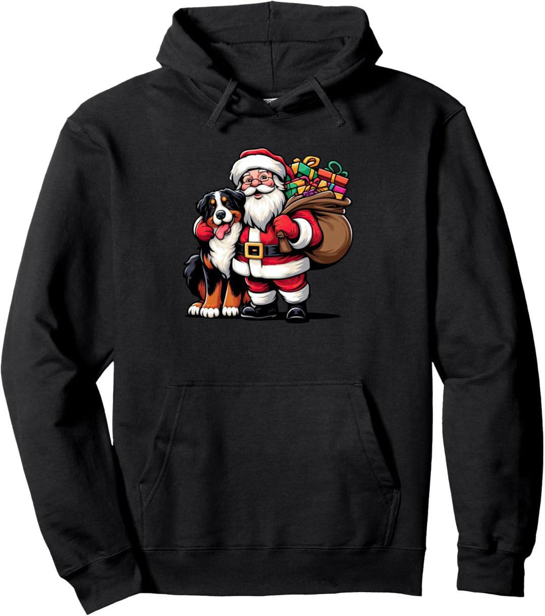 Berner Sennenhund Weihnachtsmann Lustig Weihnachten Pullover Hoodie
