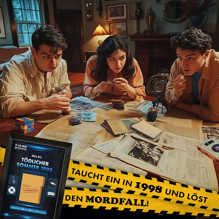 X-SCAPE Cold Case Detectives - Krimispiel & Escape Room Spiel für Zuhause - Tödlicher Sommer 1998 -