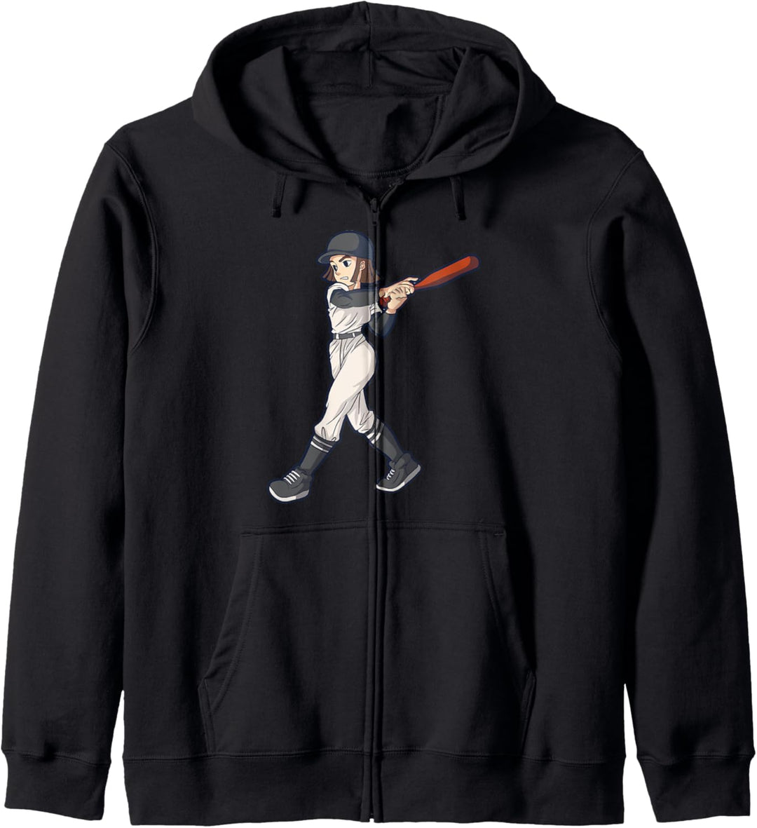 Lustiges Geschenk des Baseball spielenden Mädchens oder Frau Kapuzenjacke