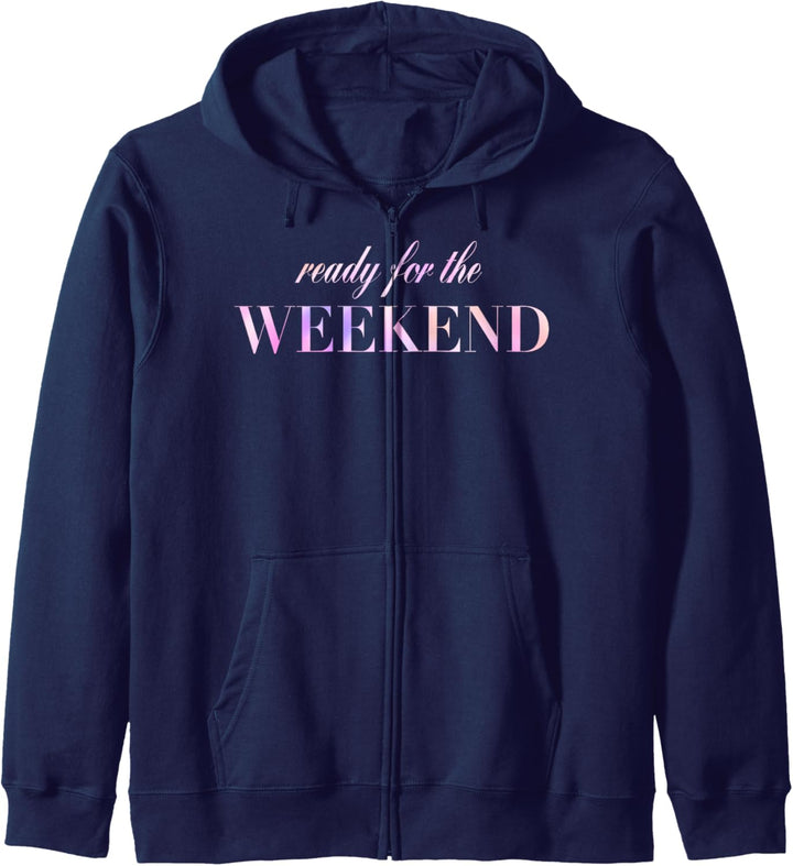 Ready For The Weekend Pink And Purple Kapuzenjacke