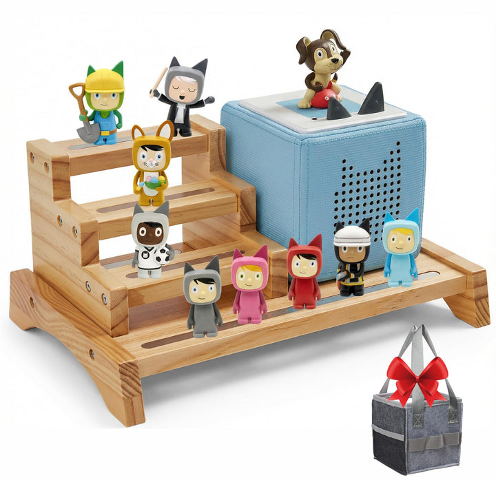 für 3-Tier Toniesbox Regal, Massiv Kiefernholz Tonie Regal Mädchen Kompatibel mit Toniesbox 1 und To