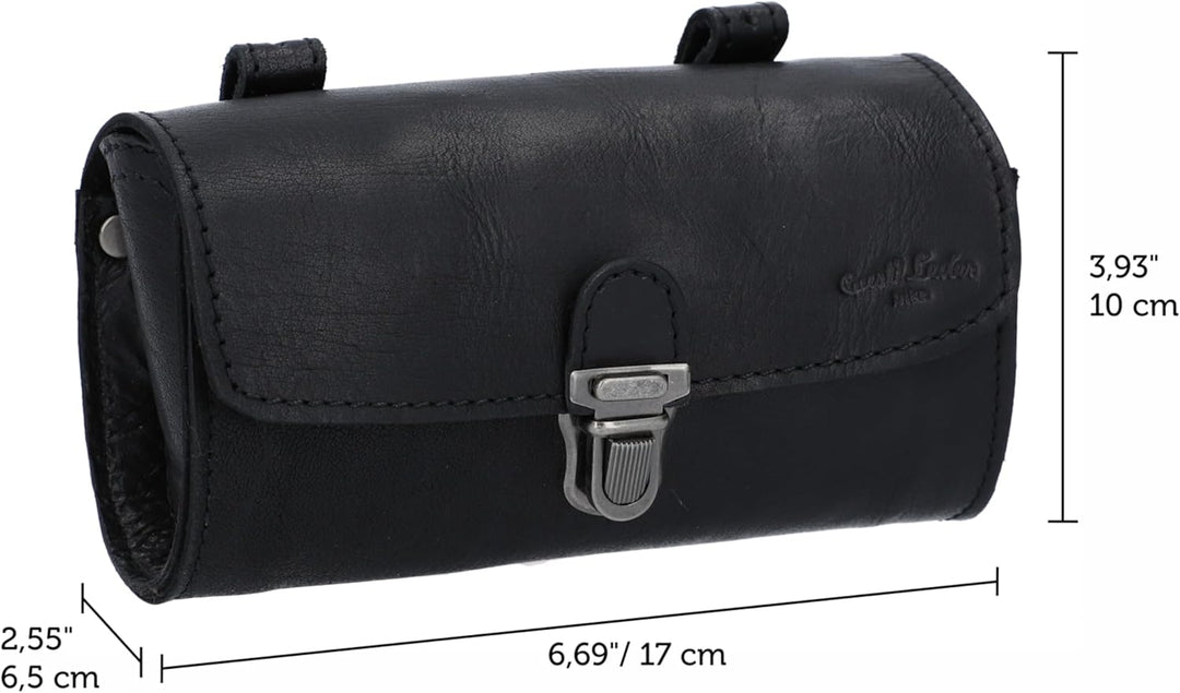 Gusti Satteltasche Leder – Wolfgang L. – Kleine Fahrradtasche Leder für Sattel, Lenker oder Gepäcktr