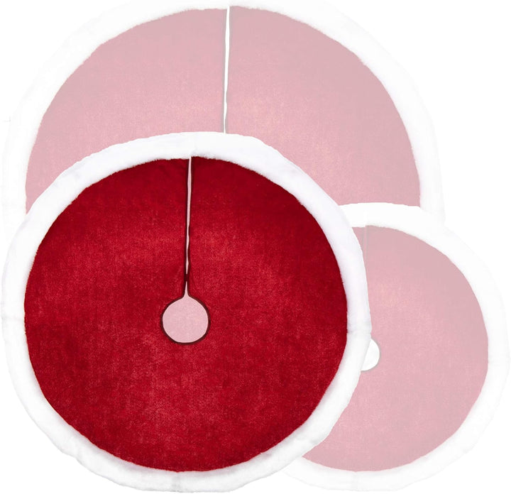 com-four® Premium Weihnachtsbaumdecke zum Schutz vor Tannennadeln - runde Christbaumdecke für den Li