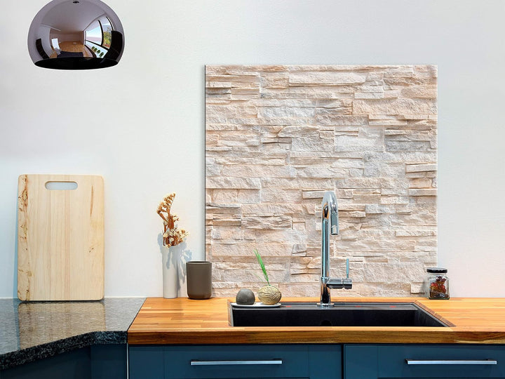 murando Spritzschutz Glas für Küche 60x60 cm Küchenrückwand Küchenspritzschutz Fliesenschutz Glasbil