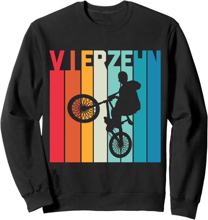 14. Geburtstag Geschenk Jungs Kinder Vintage BMX Fahrer Fan Sweatshirt