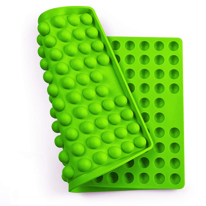 Collory® Backmatte Hundekekse für GROSSE HALBKUGEL (2cm Ø) Leckerlis, Silikon Backform, Backunterlag