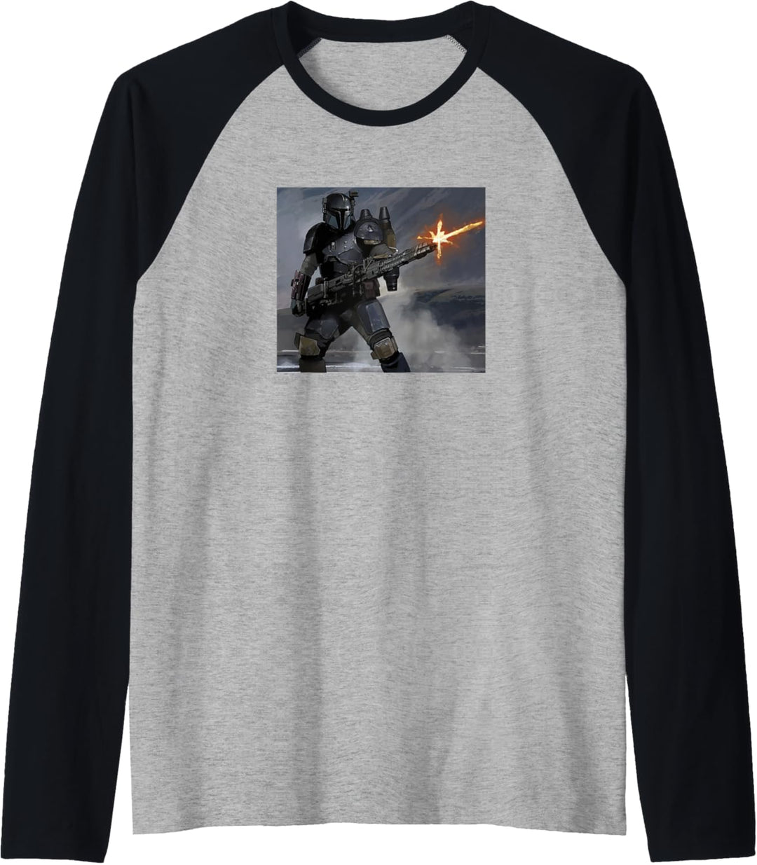 Star Wars Mando Fire Portrait Raglan