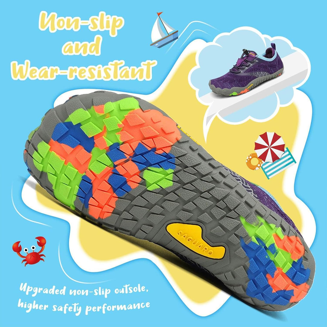 Saguaro Trailschuhe für Kinder, Mädchen, Sportschuhe, atmungsaktiv, rutschfest 26 EU Violett, 26 EU