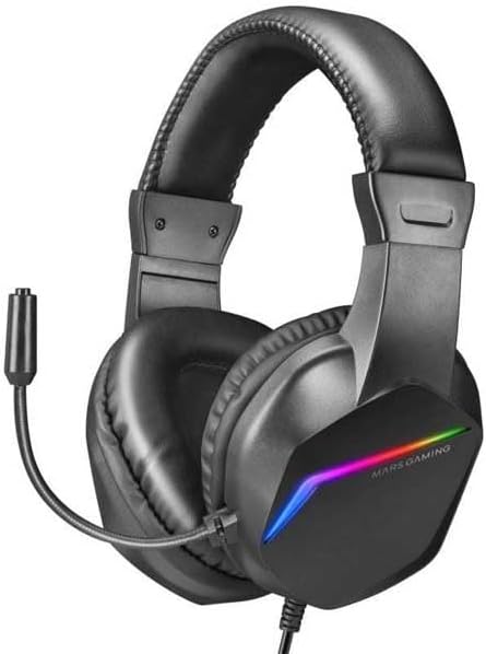 MARSGAMING MCP-RGB3, Pack Gaming Tastatur Fixed RGB + Gaming Maus RGB Flow 3200 DPI + Headset Over-E