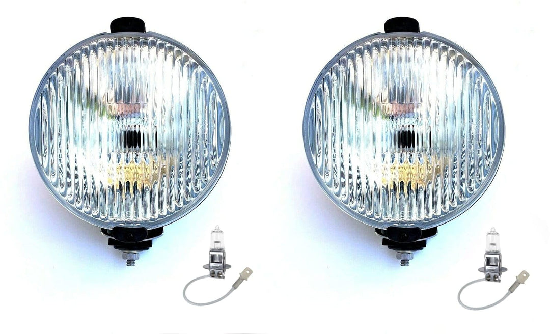 2x H3 Nebelscheinwerfer Halogen 12V 24V Nebellicht Rund Ø152 mit Glühbirnen 12V