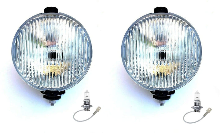 2x H3 Nebelscheinwerfer Halogen 12V 24V Nebellicht Rund Ø152 mit Glühbirnen 12V