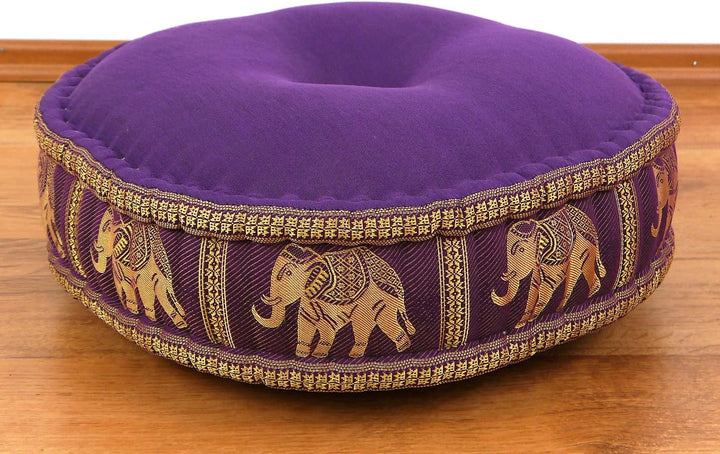 livasia Meditationskissen mit Thaiseide, Yogakissen mit Kapok, Pouf, Bodenkissen für Yoga und Zen Me