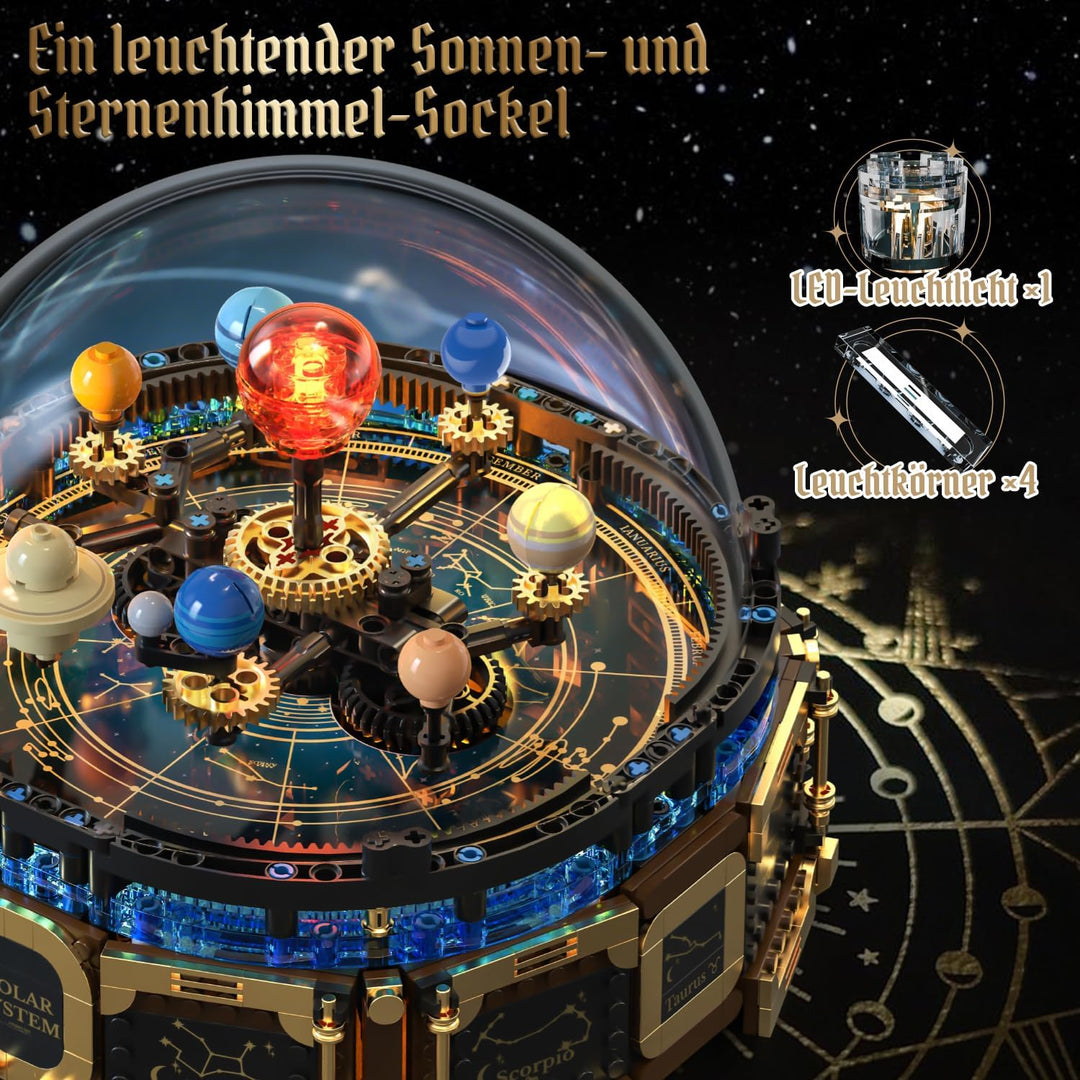 Technik Sonnensystem Modell ab 6 8 10+ Jahre Jungen Kinder, Space Musikbox | Technic Sonnensystem mi