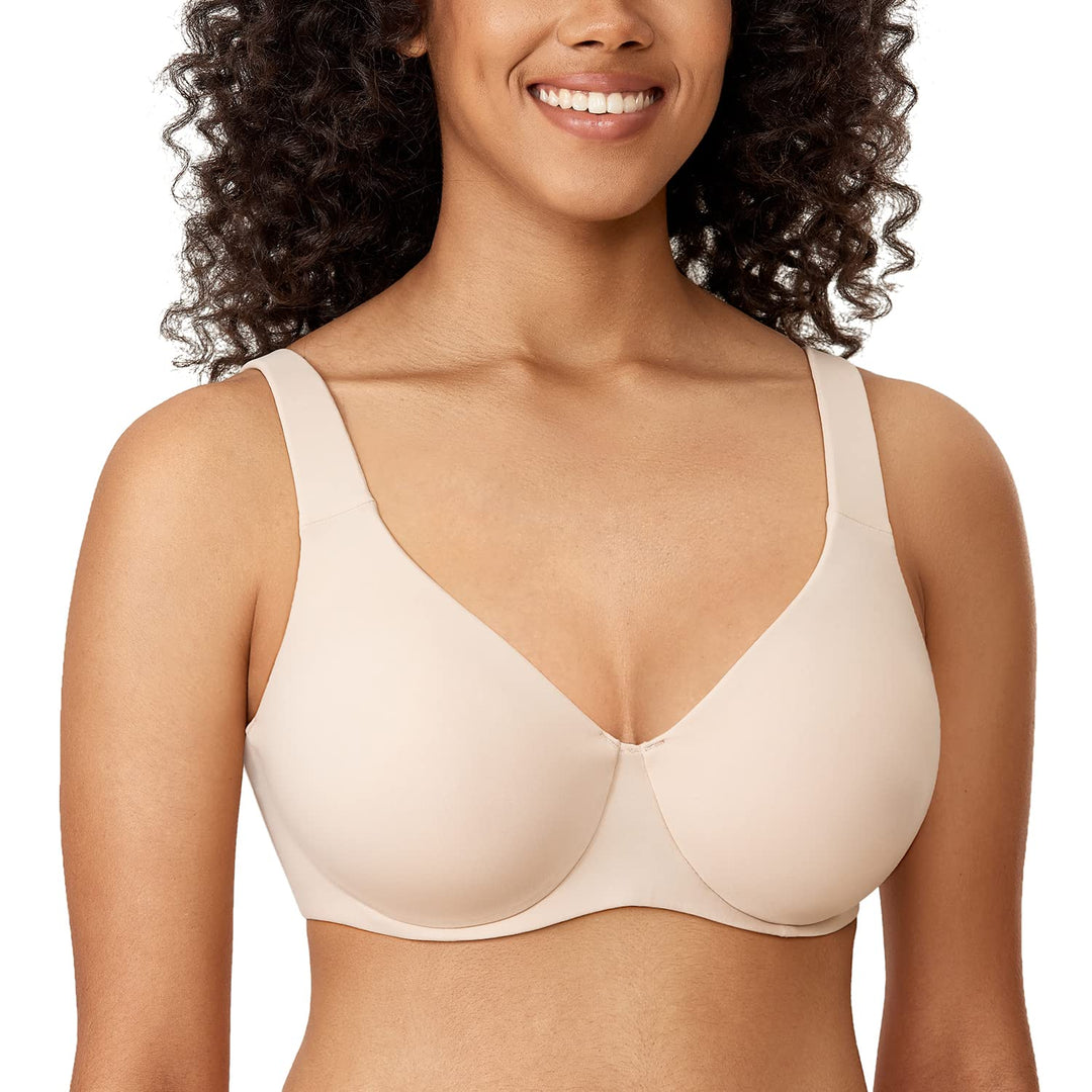 AISILIN Damen Minimizer BH Mit Bügel Grosse Grössen Ohne Polster Vollschalen 105C Beige, 105C Beige
