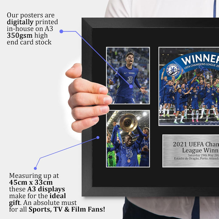 HWC Trading FR A3 Winners 2021 Gedruckte Erinnerungsstücke Signiert Autogramm Foto Display Für Fussb
