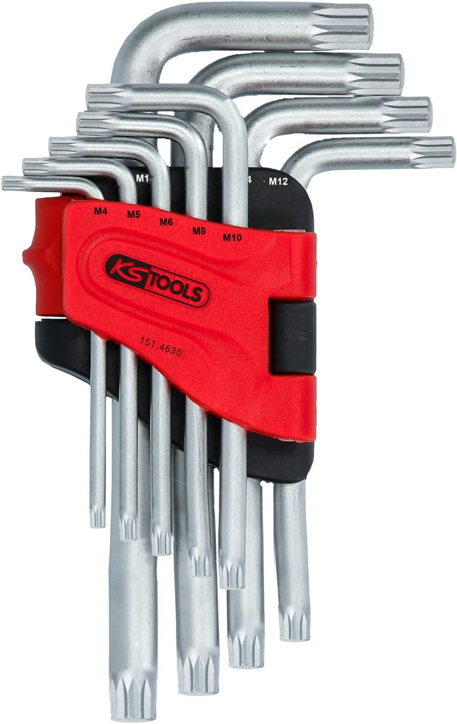 KS Tools 151.4630 XZN-Winkelstiftschlüssel-Satz, kurz, 9-tlg.