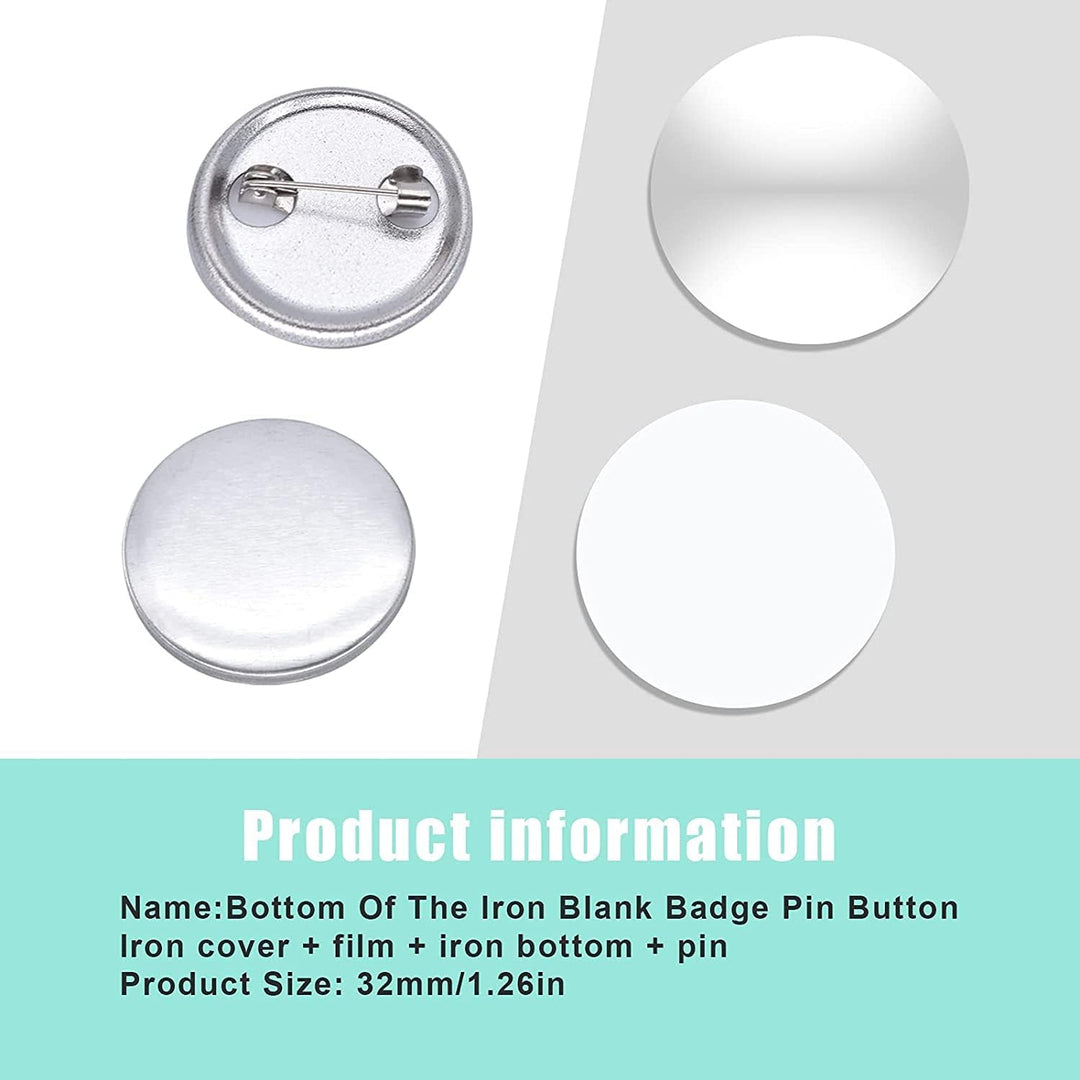 200er Set DIY Pins Buttons Design ein Abzeichen, Buttons Selber Machen, Button-Set mit Pin, für Bast