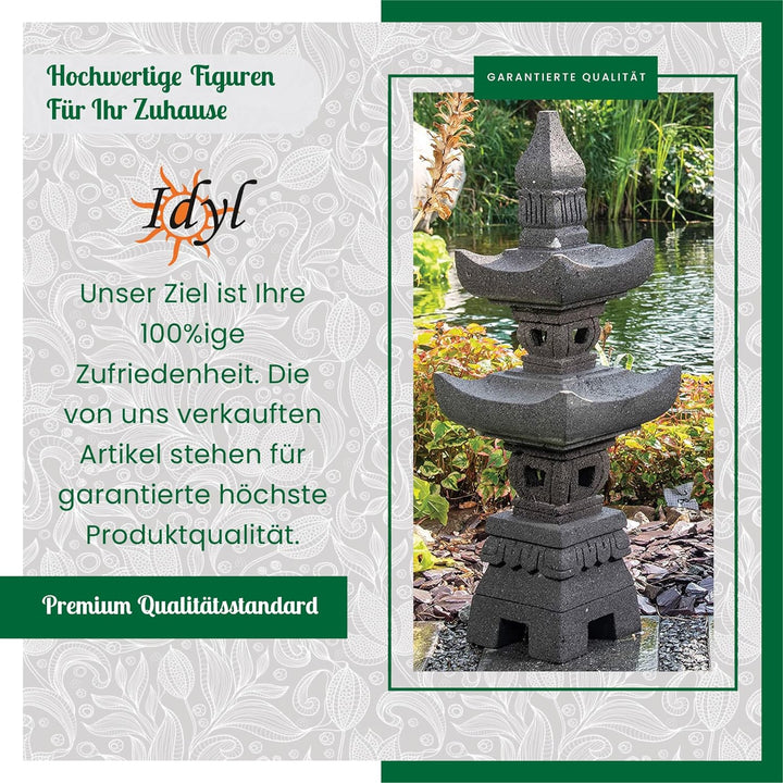 IDYL Moderne Skulptur Figur Sandsteinguss Denkender Mann | wetterfest | grau | 22x20x38 cm | Dekorat