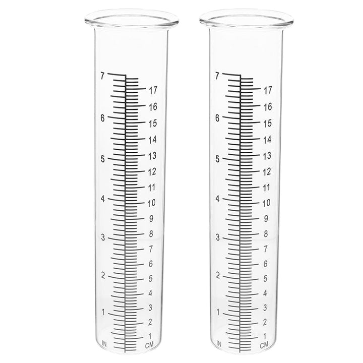 Mipcase Frostsichere Regenmesser-Röhren 2 Stück Glas Testrohre 8.3 Zoll Präzise Regenmengenmesser Mi