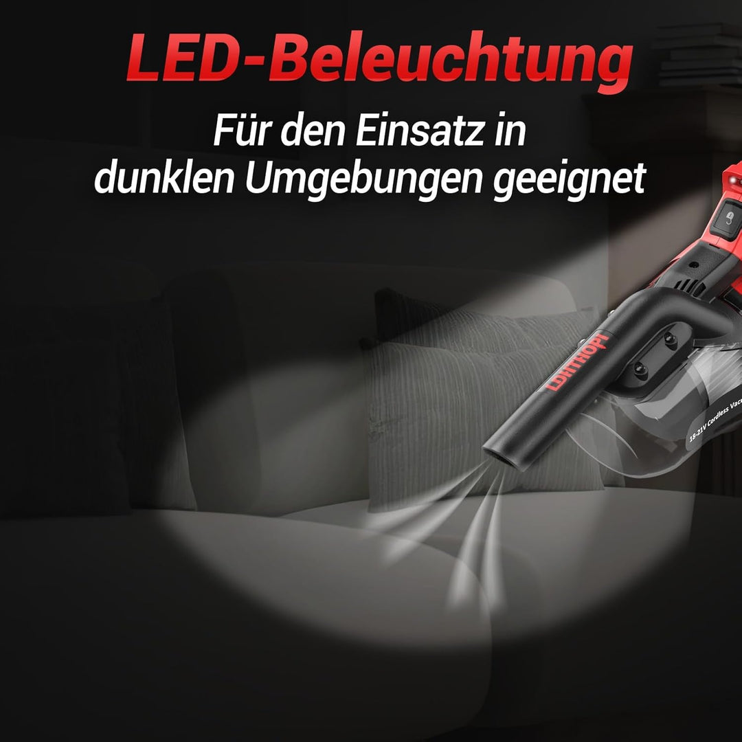 LDHTHOPI Akku Staubsauger für Makita 18V,20000 Pa Starke Saugleistung,1,28 kg Leichter Staubsauger m