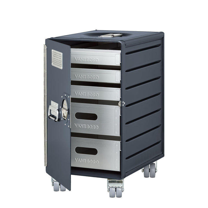 Rollcontainer mit Schubladen, mobiler Aktenschrank, Metallschrank, Schubladenschrank Küche, Druckert