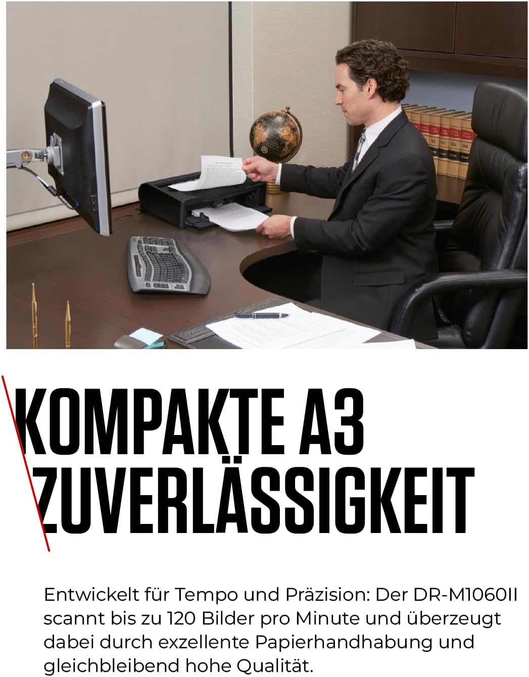 Canon imageFORMULA DR-M1060II A3 Dokumentenscanner | Kompaktes Design & leistungsstark für Büro & Ho