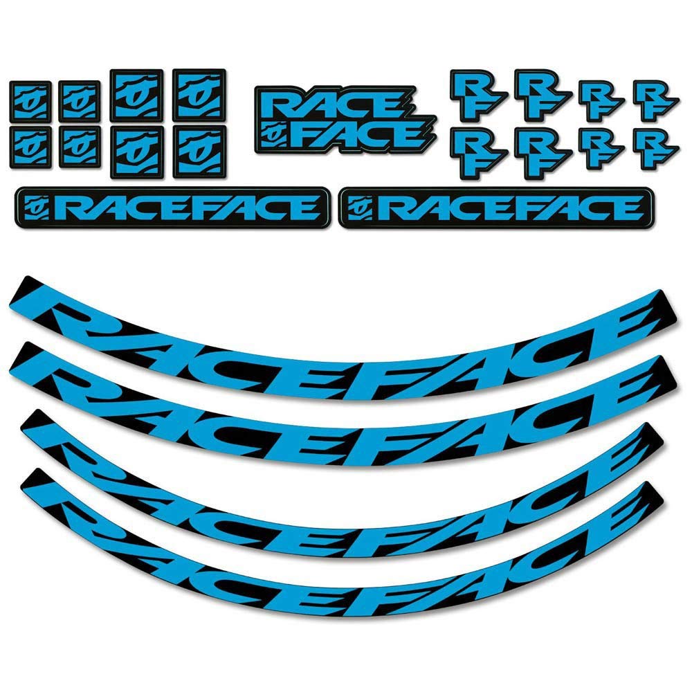 Aufkleber-Set – gross – neonblau