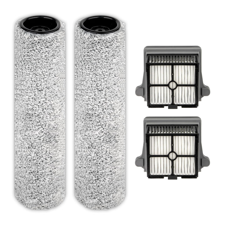 【Version 2, Abnehmbar】(4 Stück) S7 Pro Bürstenwalzen und HEPA-Filter Kompatibel mit Tineco Floor One