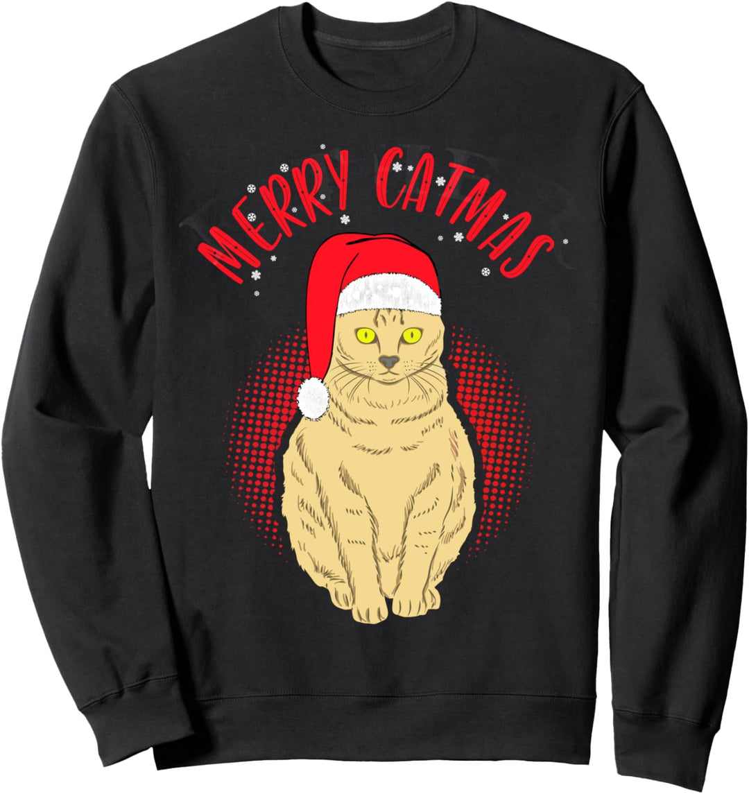 Merry Catmas Christmas Lover Santa Weihnachten Katze Cat Sweatshirt