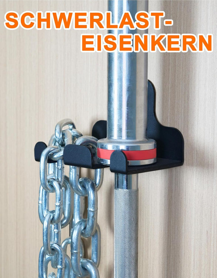 Fitarc Barbell Wall Mounted Olympic Barbell Holder,Barbell Hanger for 33mm Bar,Hanging Barbell Rack