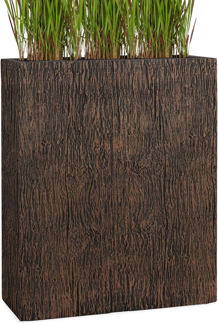 Pflanzwerk® Pflanzkübel Divider Wood Braun 72x60x25cm *Frostbeständig* *UV-Schutz* *Qualitätsware*