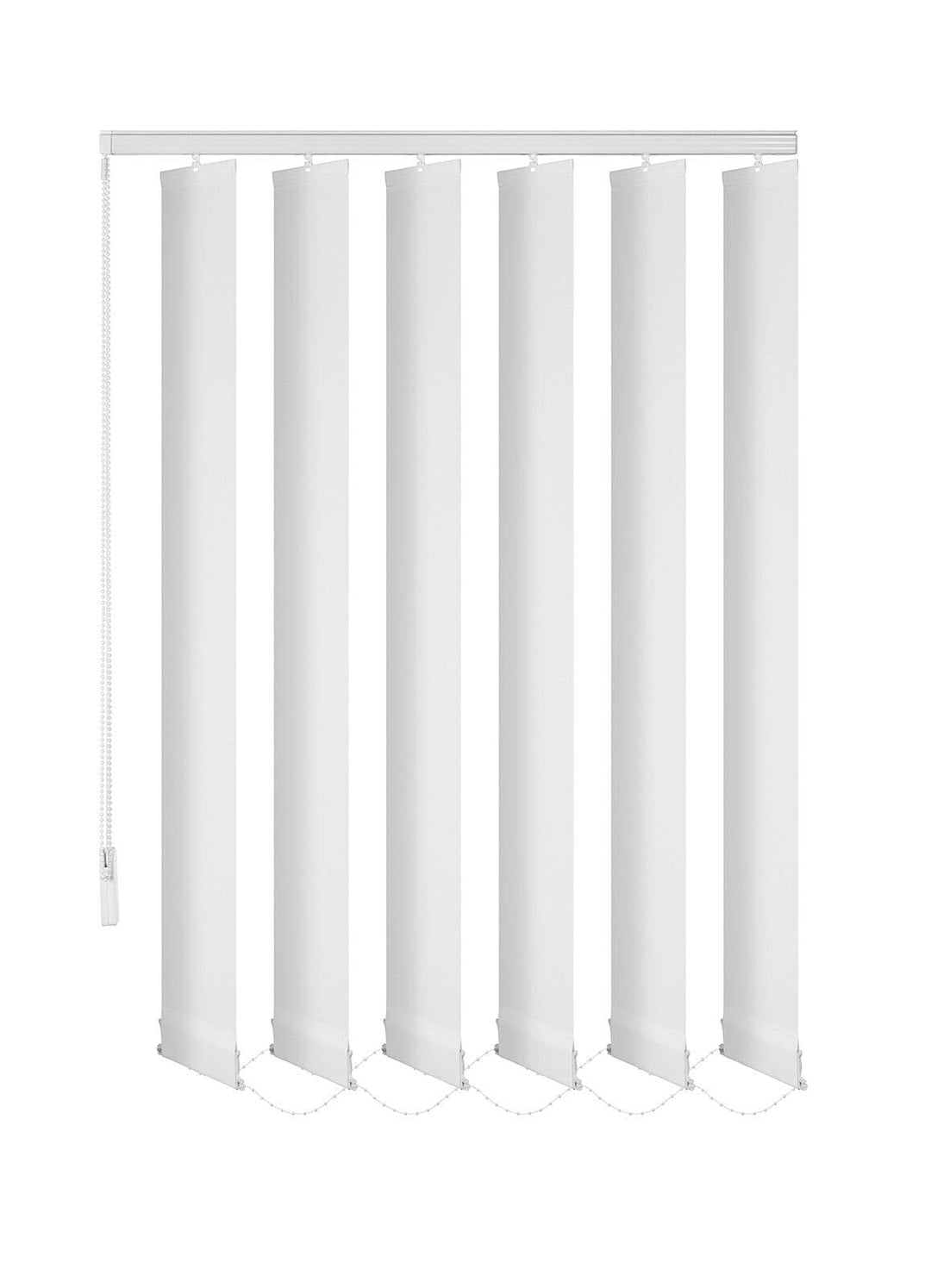 ERSATZLAMELLEN 8 FARBEN 250 CM LANG INDIVIDUELL KÜRZBAR AUSTAUSCHLAMELLEN LAMELLENVORHANG (Weiss, 20