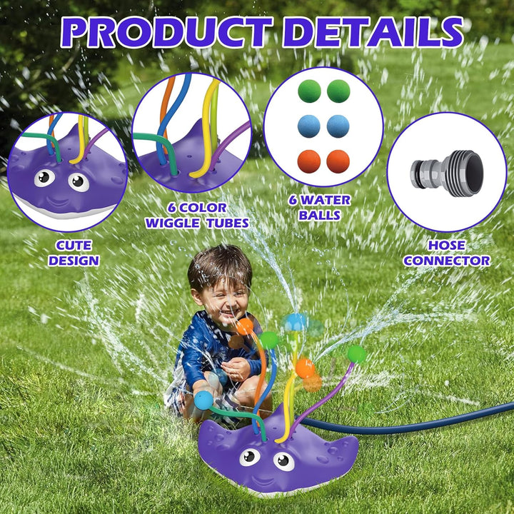 2-in-1-Wassersprinkler-Spielzeug für Erwachsene, Bewässerungsspielzeug für den Garten im Freien mit
