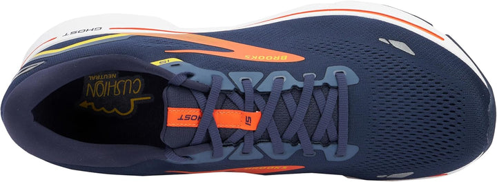 Brooks Herren Ghost 15 Neutral Running Shoe, Schwarz/Ebenholz/Nightlife 49.5 EU Peacoat Red Yellow,