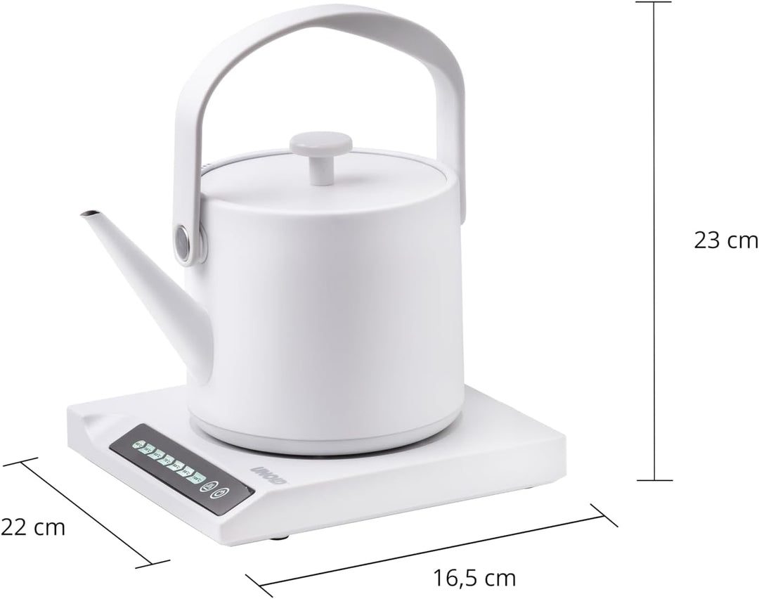 Unold 18210 Blitzkocher Clara, Wasserkocher, 1.000 W, 0,6L – 360° drehbar, mit Warmhaltefunktion, 7