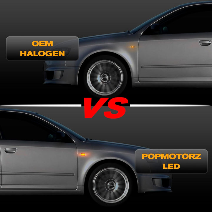 POPMOTORZ LED Blinker Seitenblinker mit Canbus Fehlerfrei 2835 SMD für A-udi A3 8P/S3 8P/A4 B6/A4 B7
