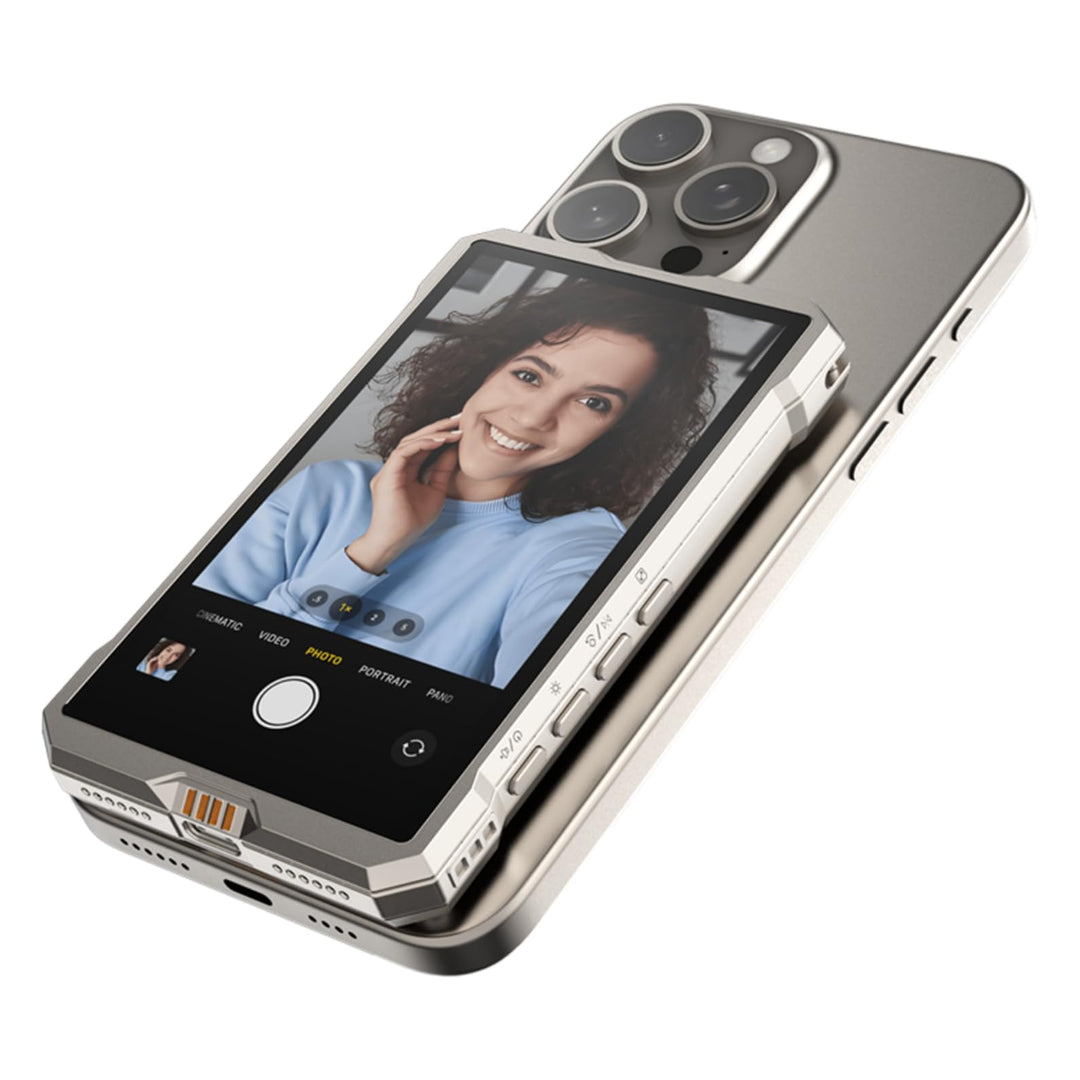 Fotorgear MS01 Selfie-Monitor-Bildschirm, kabelloses magnetisches 3,97-Zoll-Rückkamera-Display und S