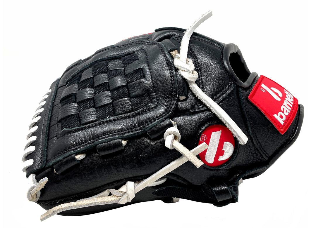 BARNETT GL-120 Baseballhandschuh, Leder, Wettkampf, Infield, schwarz, Baseball Rechte Hand Wurf, Rec