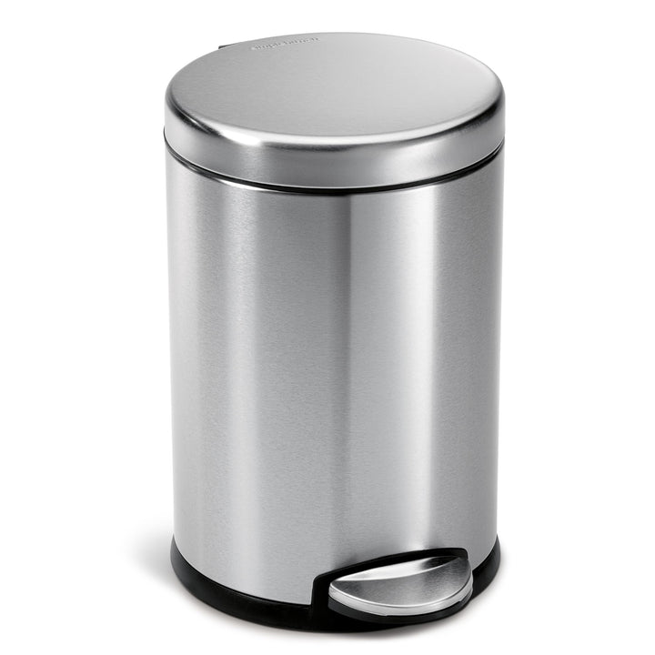 simplehuman CW1852CB 4,5 Liter, runder Treteimer, kleiner Mülleimer Bad Badezimmer Büro Schlafzimmer