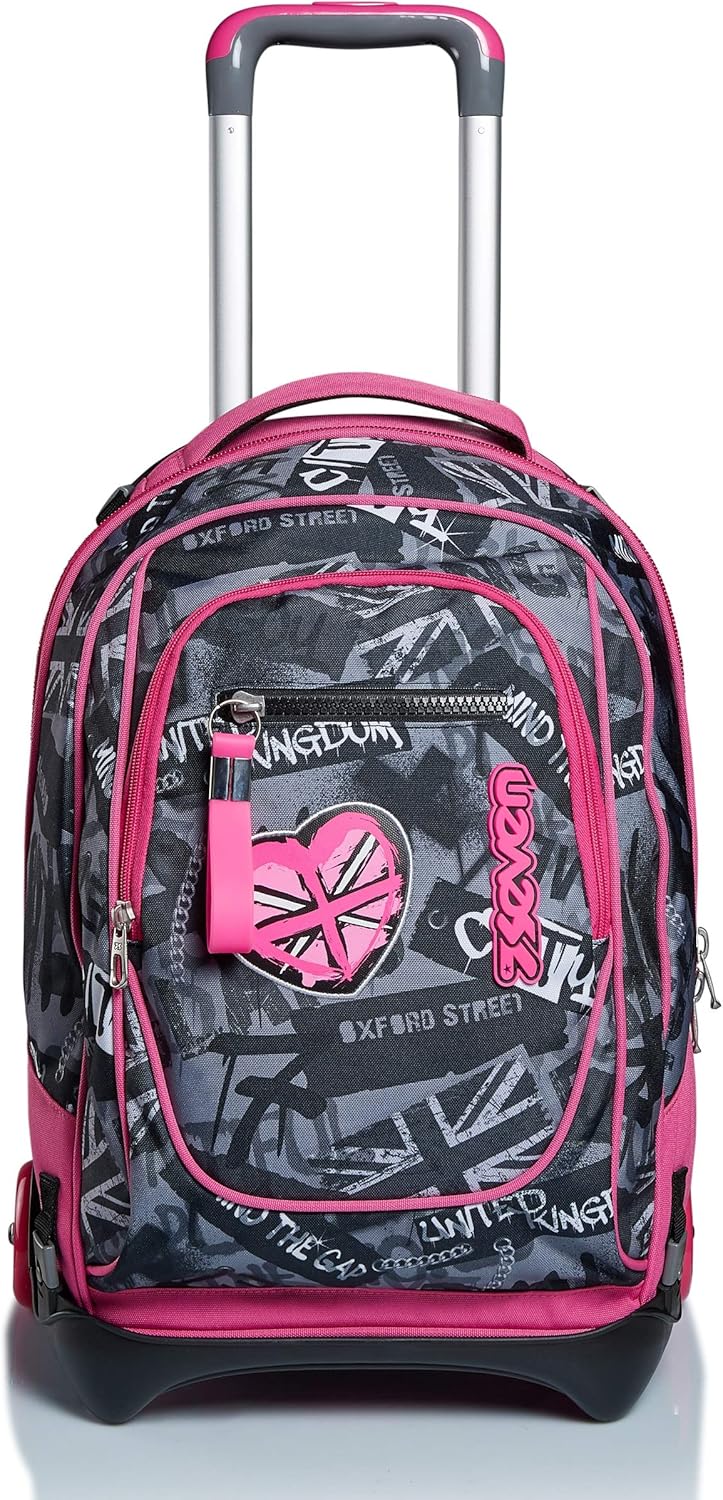 Seven TROLLEY, Rucksack mit Trolleyfunktion Einheitsgrösse Rosa-grau, Einheitsgröße Rosa-g