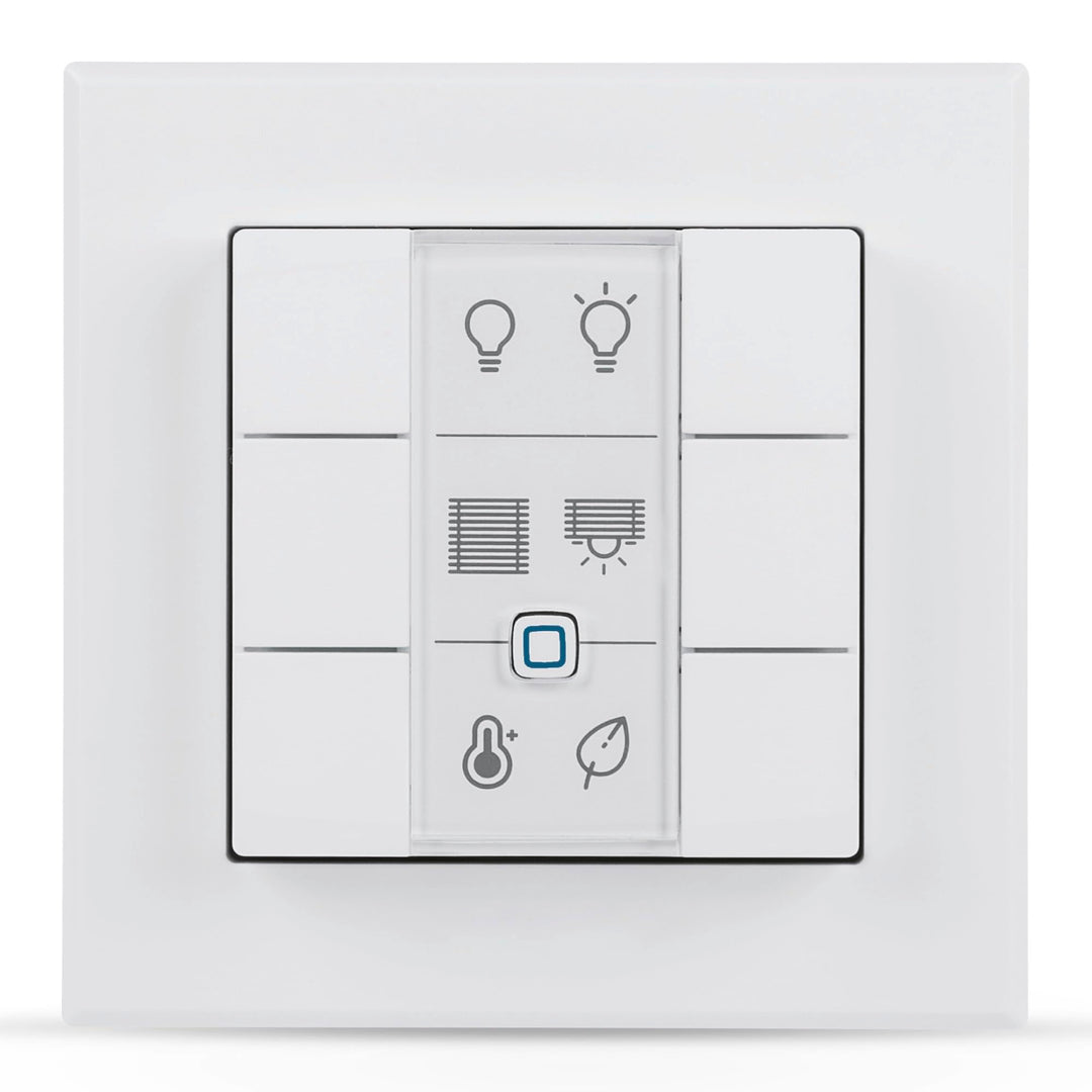 Homematic IP Smart Home Wandtaster – 6-Fach, Wandschalter, sechs Tasten, Zubehör für Ihr Homematic I