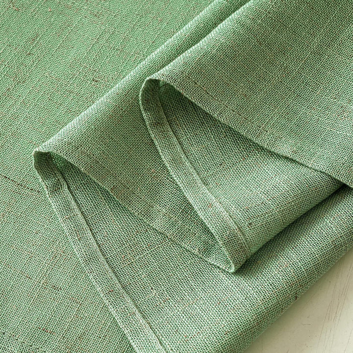 EMEMA Gardinen Vorhänge Leinenvorhang mit Ösen Voile Vorhang Leinenoptik Modern Halbtransparent für