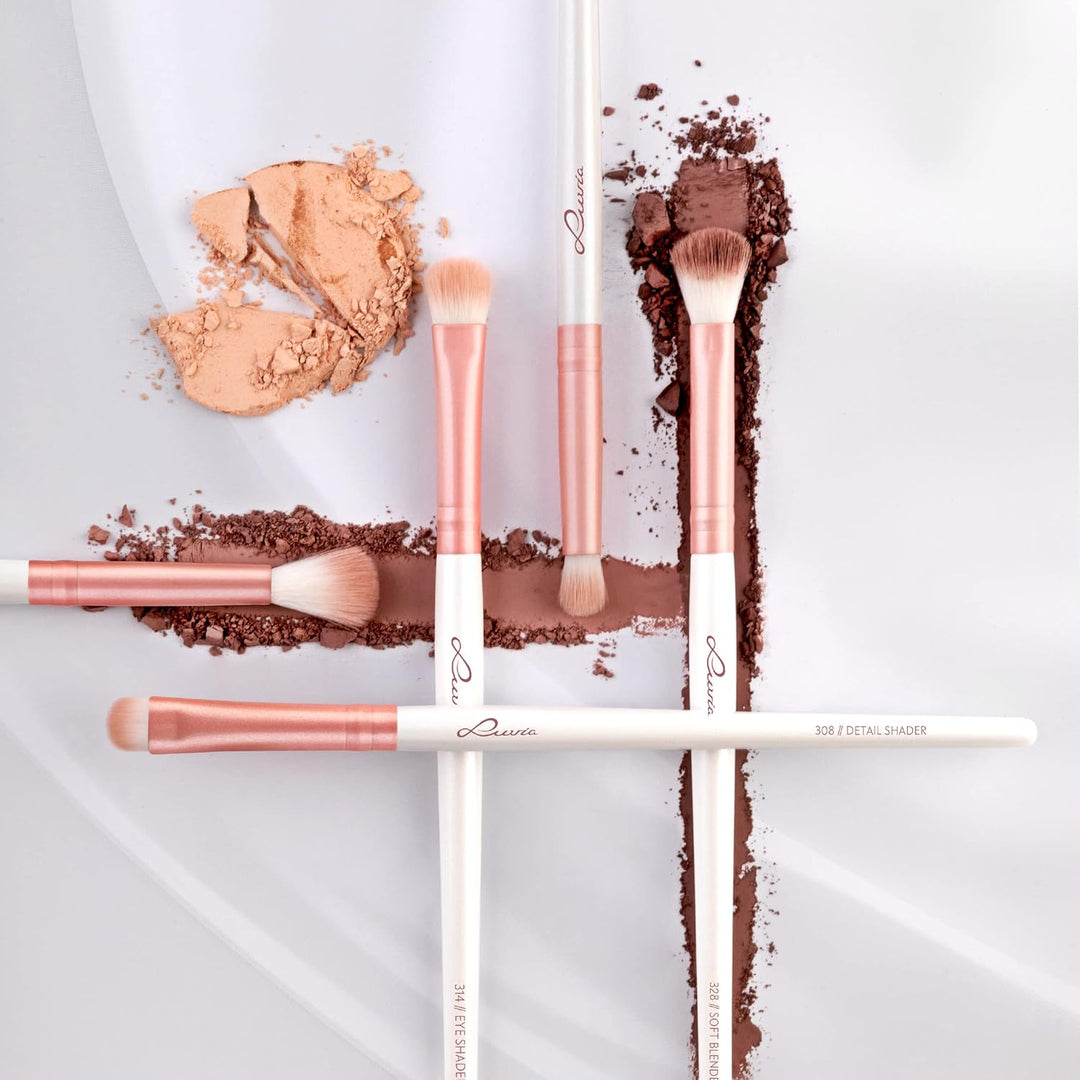 Make-up Pinselset Luvia, Prime Vegan Pro - Candy &amp; Augenpinsel-Set Luvia, Essential Eye Brush Set, 5